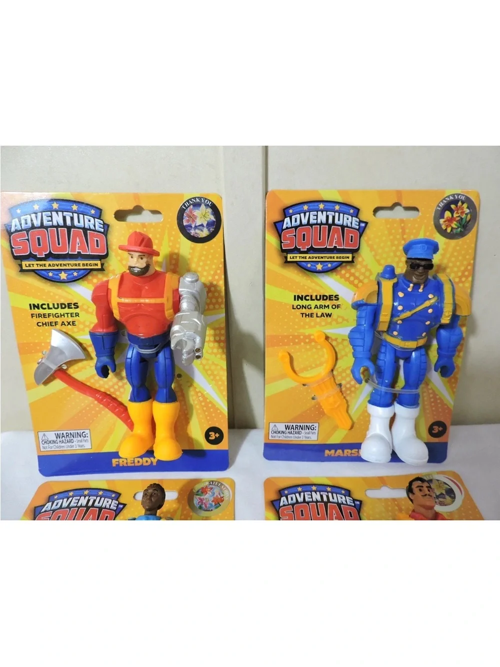 Compete 4 Team Set Adventure Squad Action Figures Rescue Heros Fireman EMT Sea
